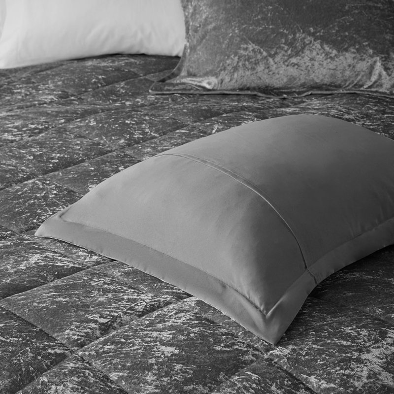 Ensemble d'édredon en velours luxueux - simple / simple TG avec coussin décoratif