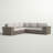 Ayantu Fully Assembled 102'' Wide Outdoor Wicker Reversible Patio Sectional with Cushions-1437054396