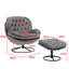 Upholstered Swivel With Footstool Armchair-986423372