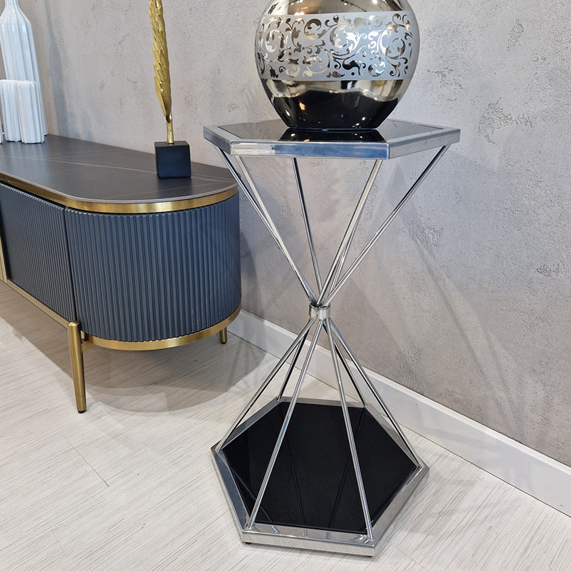 Bronica Pedestal End Table