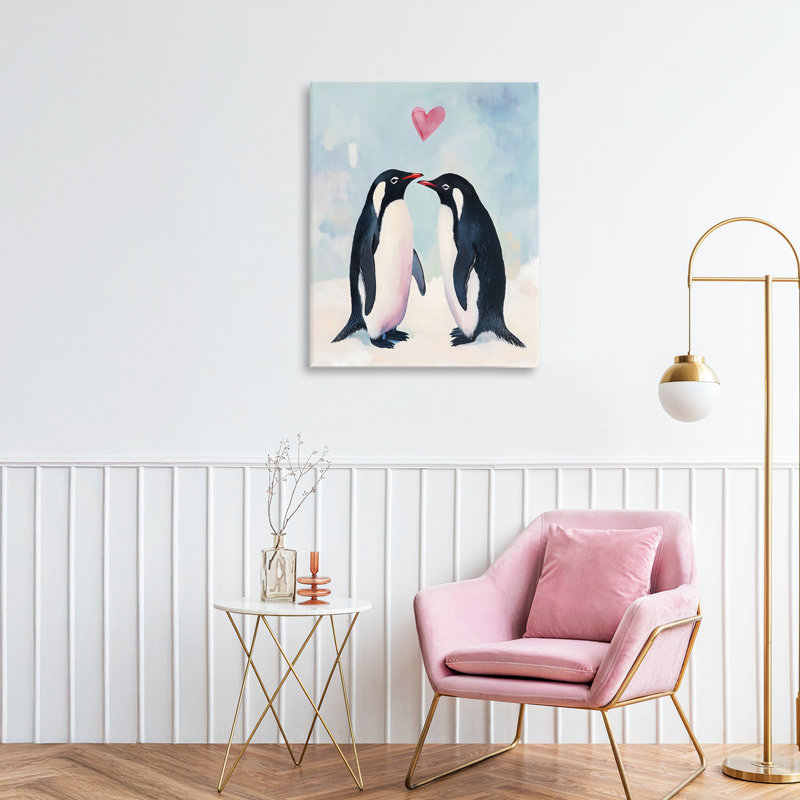 «Penguin Love with Heart», conception par The Prints Vibe, 20 x 16