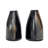 Botanist Round Horn Salt and Pepper Shakers, Black