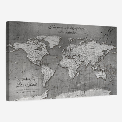 Let's Travel World Milstead avec des punaises