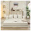 Canapé-lit pliant convertible en chenille beige Comfy-1183182394