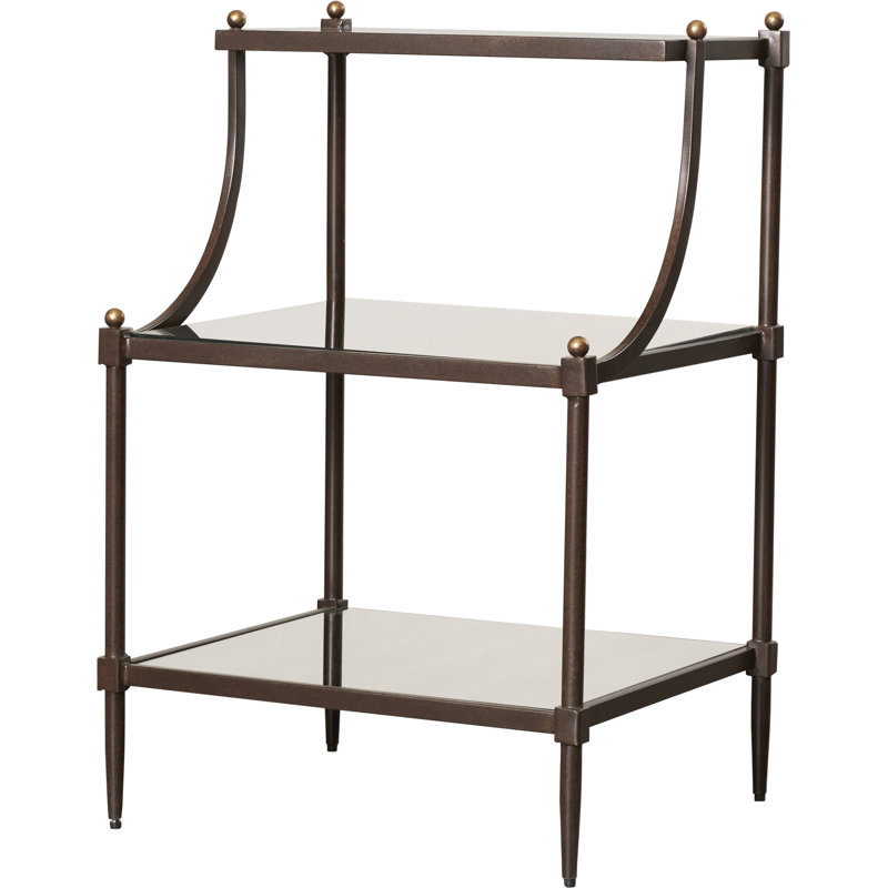 Peninsula Metal & Glass Side Table, Metal Works