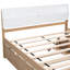 Lit double avec lit gigogne simple et 2 tiroirs pour plus de rangement en chêne blanc brillant. Matériaux solides. Style moderne. Espace. Assemblage facile-242599707