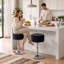Swivel Upholstered Bar Stool-136963013