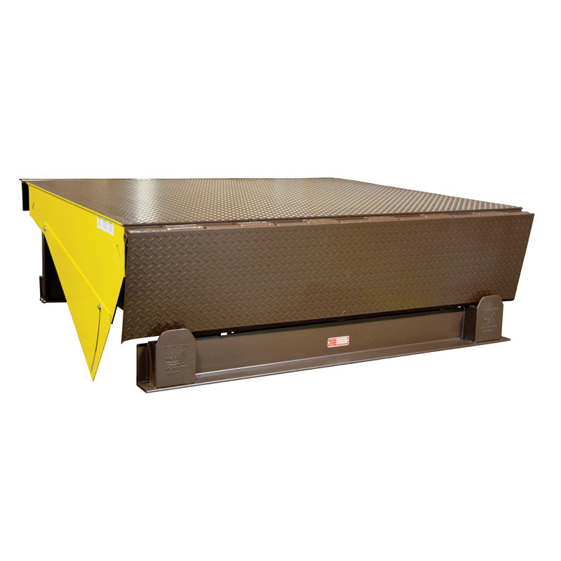 Rampes de plate-forme hydrauliques électriques 20000 lb., H 23,5 po x l 124 po x P 72 po, Brun / jaune
