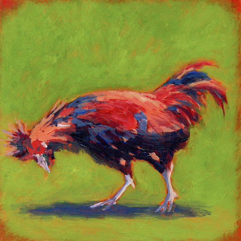 " Proud Red II " by Carol Young, 20" H x 20" W x 1.25" D
