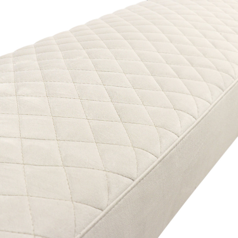 Tribecca Velvet Upholstered Bench, White