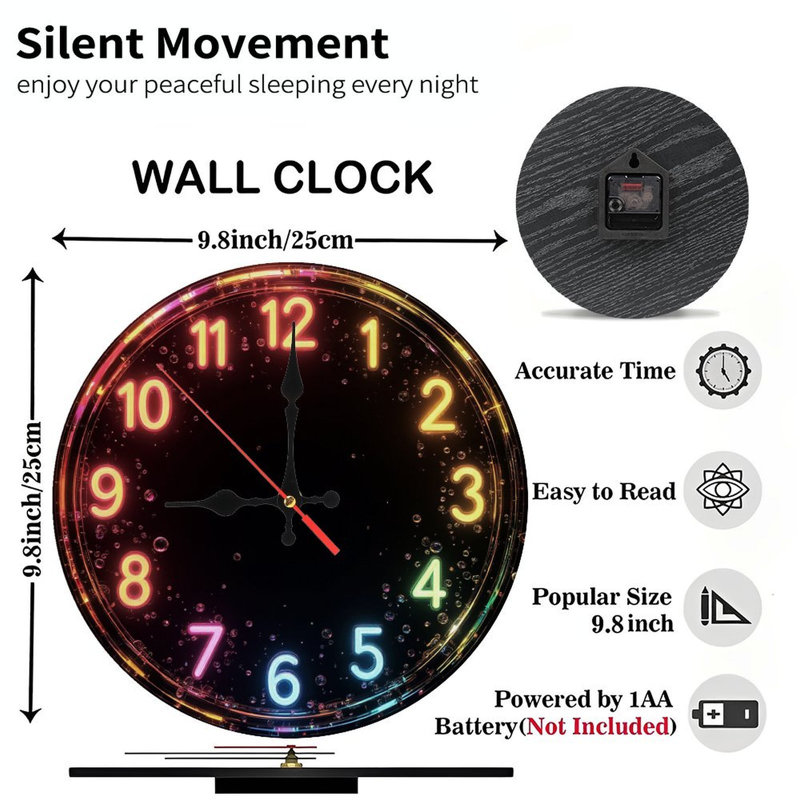 Horloge avec chiffres lumineux
