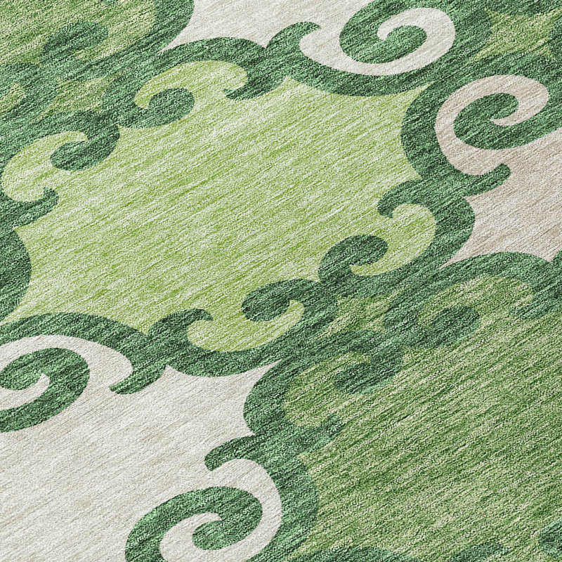 Malek Indoor/Outdoor Area Rug with Non-Slip Backing, Rectangle 8' x 10'
