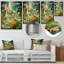 Enigma, fleurs de jardin roses et vertes 3 - tachisme, art mural en métal-215083517
