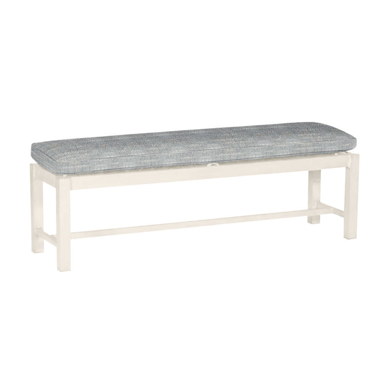 Banc en aluminium 60 po Club - Craie, InsideOut® Rollo ‑ lin argent, Pas de soudure, Craie
