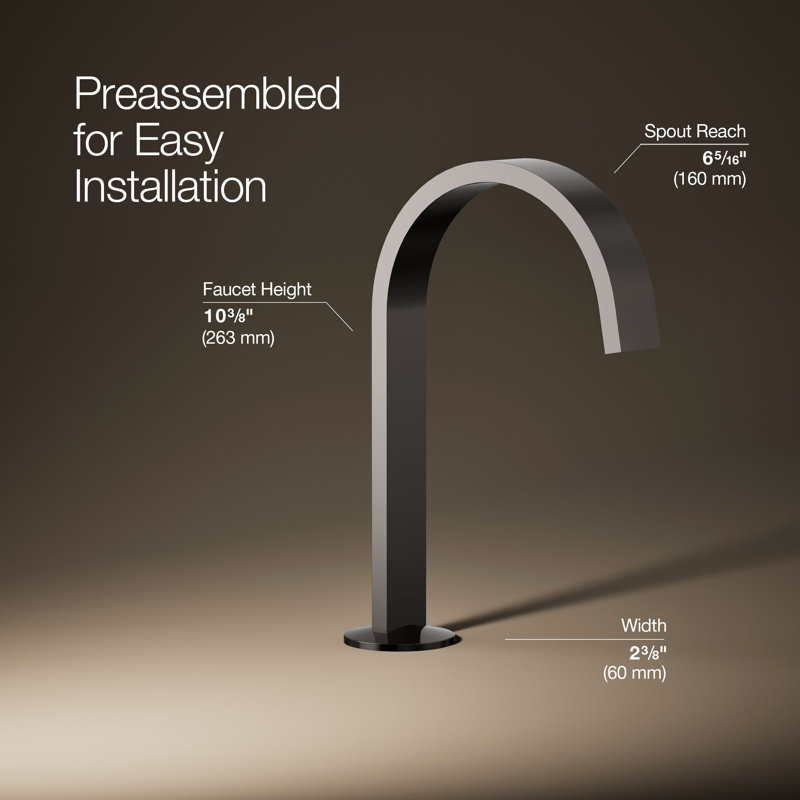Components™ Bathroom Sink Spout with Ribbon Design, Nickel