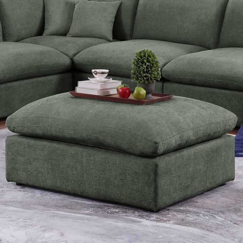 Canapé modulaire réversible en coin Shariff, Mélange de polyester vert
