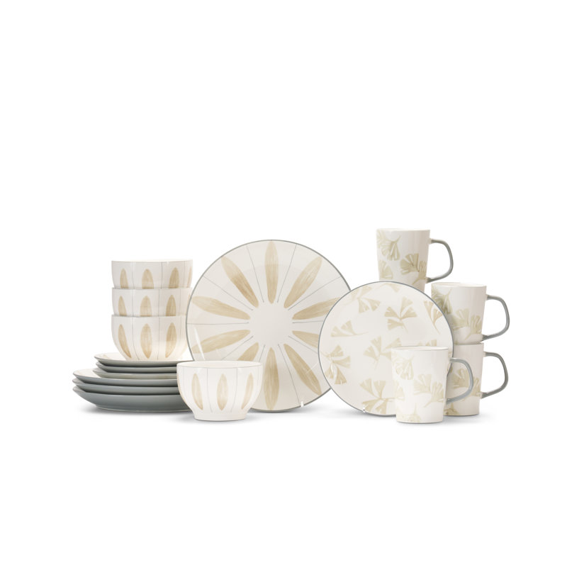 Vaughn Stoneware Dinnerware Set 16 Piece - Service for 4