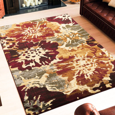 7 Ft. 10 In. X 3 Area Rug In Multi Colors With Flower Patterns To Elevate Your Home Decor, Polypropylene Construction, 35.18 Lb - Color Featuring Abstract And Alluring Patterns, Polypropylene,