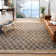Alfread Natural Fiber Hand Loomed Jute/Cotton Geometric Rug in Natural/Gray