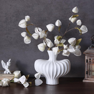 Paquet de 4 branches de faux groseille à maquereau, tiges de 29 po artificielles réalistes, fausses branches d'aspect naturel pour la décoration de vases d'intérieur et bricolage