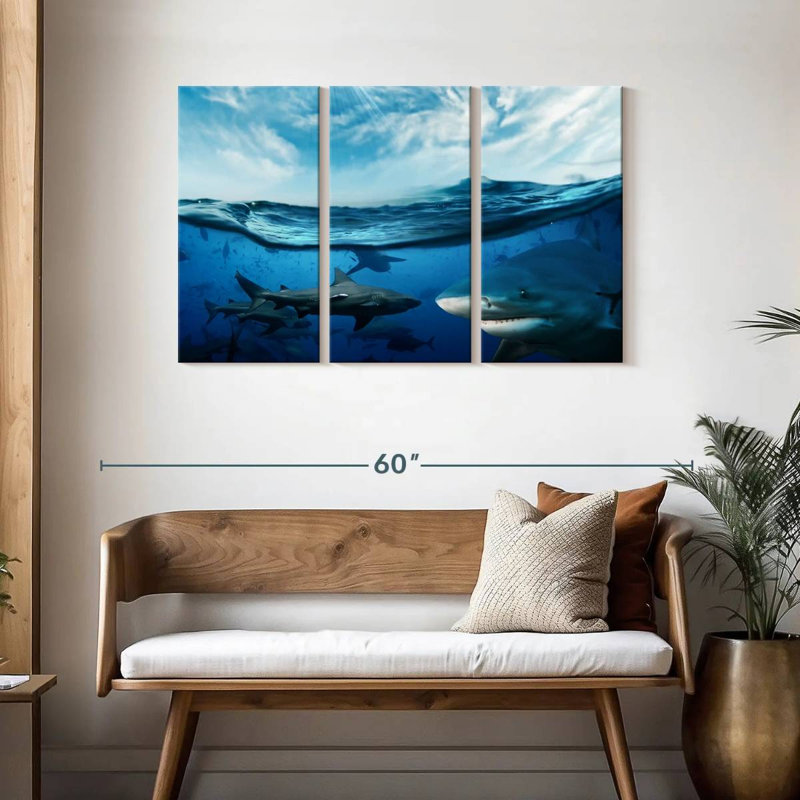 Brampt frisson de requins soleil, H 28 po x l 45 po