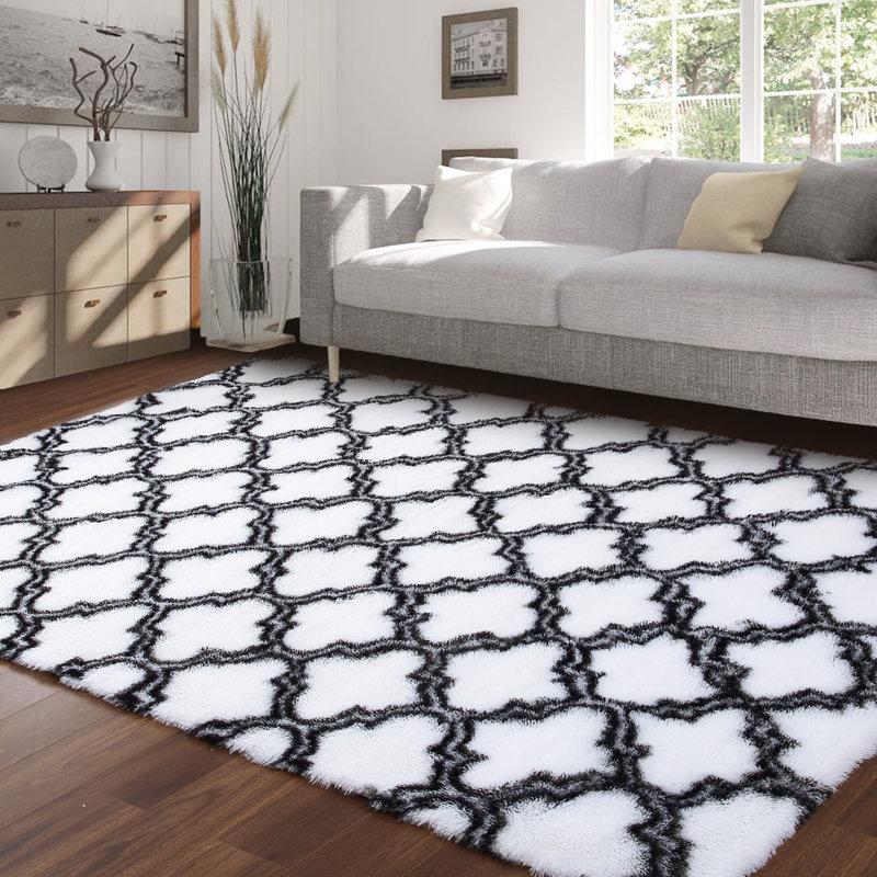 Tapis avec envers antidérapant Jeconiah, Rectangle de 5 pi x 8 pi
