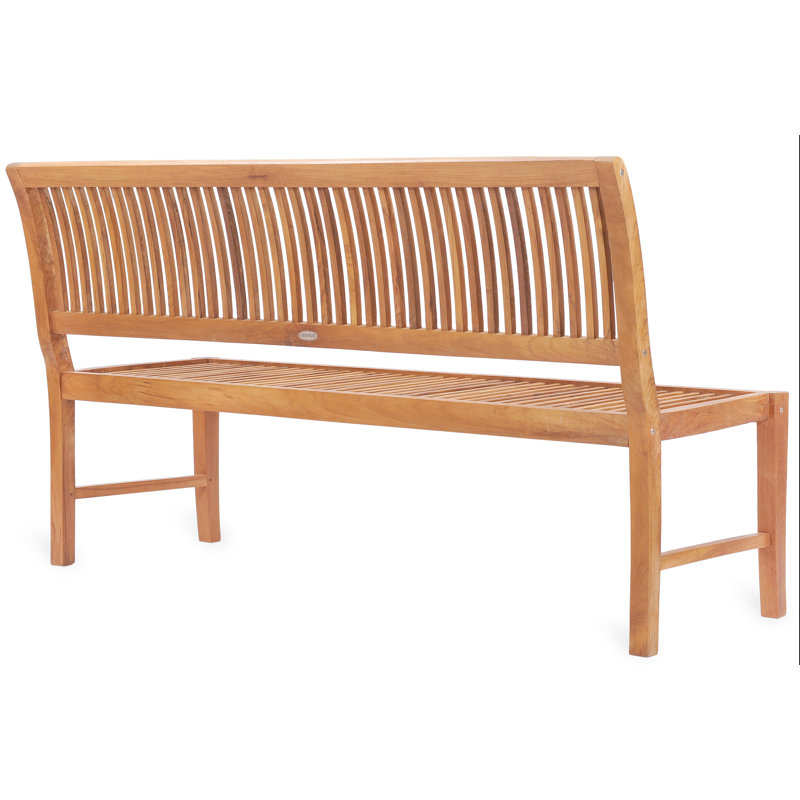 Castle Outdoor Teak Bench, 37" H x 72" W x 20" D
