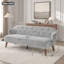 Canapé Mid-Century 3 places avec dossier capitonné et tissu moelleux-1694737635