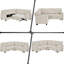 Canapé-lit modulaire en L 81 po en forme de L avec lit escamotable et rangement - Canapé convertible 5 places avec chargement USB, capacité de 400 lb-114407047