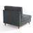 Upholstered Gray Corduroy Armless Chair with Pillow Back, Module Part For Sectional Sofa-1974785613