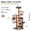 Arbre à chat en bois massif 68 "H Mid Century Modern