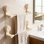 Adjustable Suction Cup Towel Rack Shower Corner Storage Bar