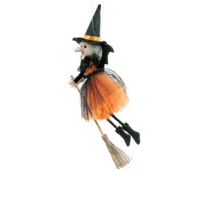 Sorcière suspendue orange (paquet de 4)