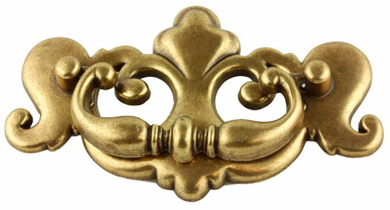 (Paquet de 5) Laiton satiné Chippendale de 3 pouces (tel quel)