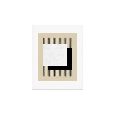 MoonlightPrint Square BW Stripes, reproduction d'art non encadrée