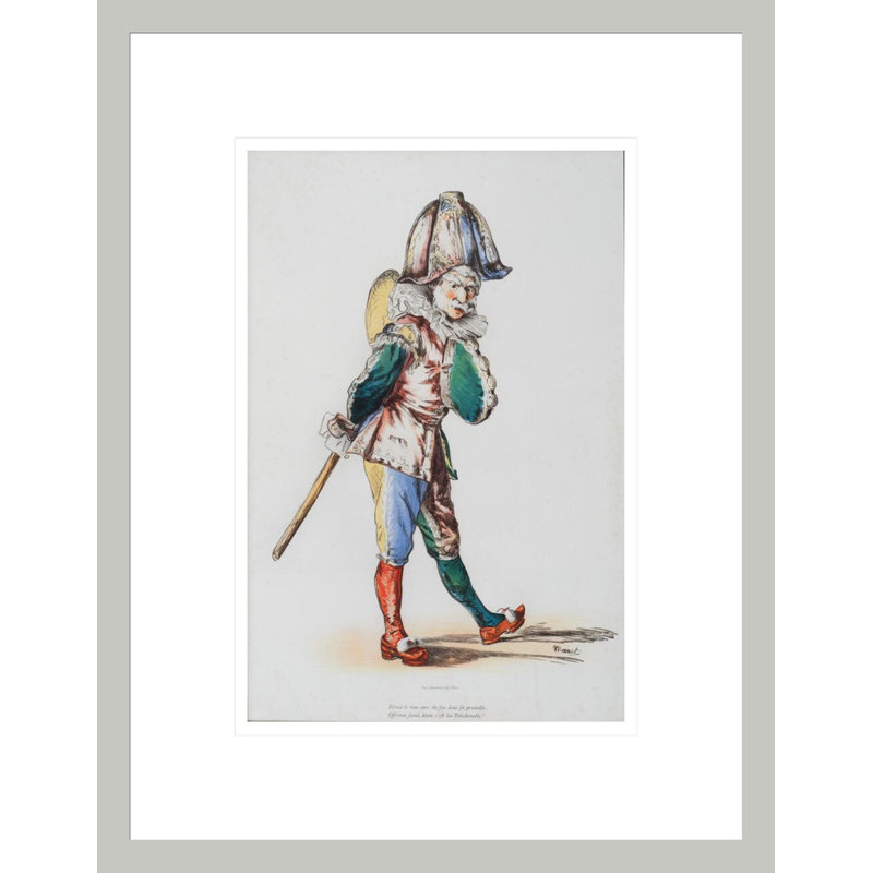 Polchinelle par impression giclée encadrée, 16,75 po H x 13 po L