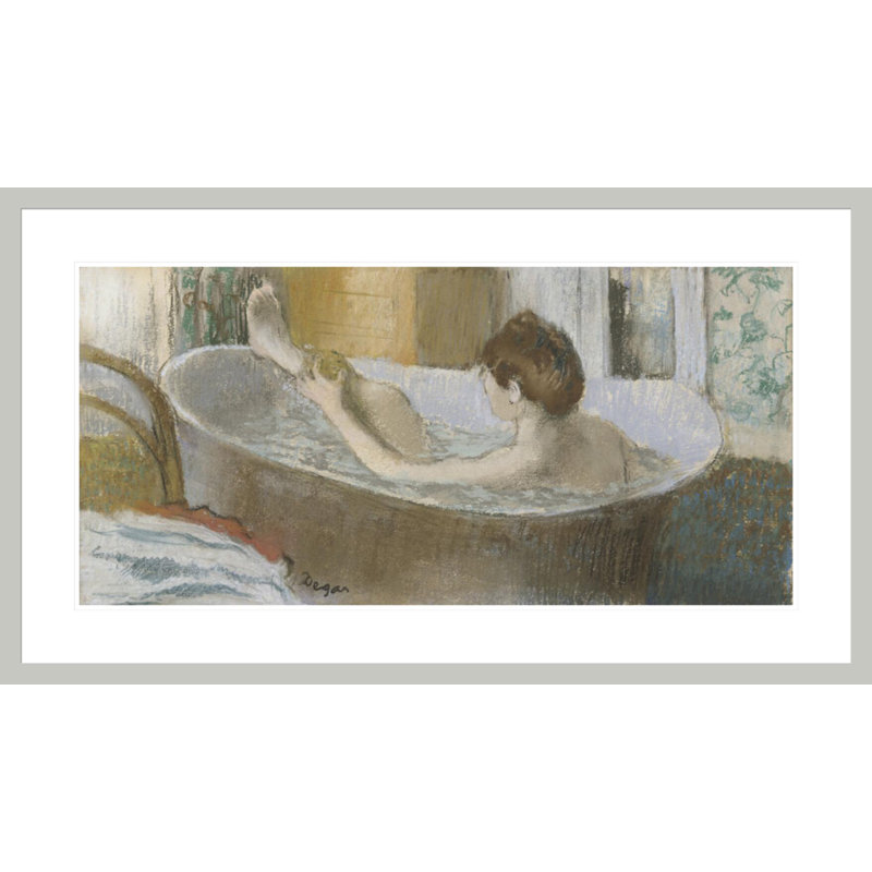 «Woman in Her Bath Sponging Her Leg» par Edgar Degas, impression giclée encadrée, H 23,6 po x l 41,5 po