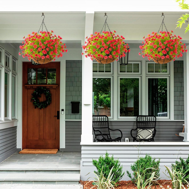 Artificial Hanging Flowers, Red
