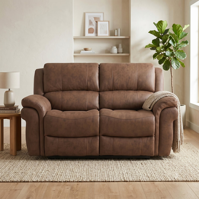 Coomes 2 Seater Electric Reclining Loveseat, Tan