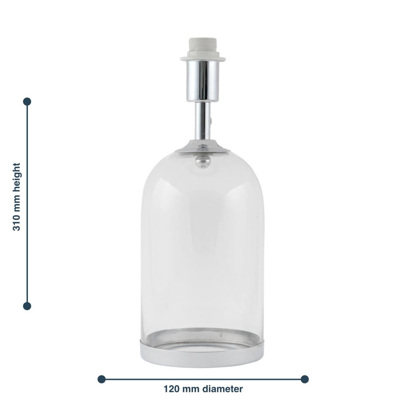 Axelrad Glass Table Lamp, Polished Chrome