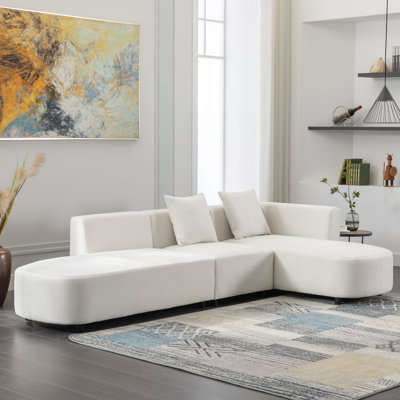Canapé modulaire en chenille de 110,2 po Burrigan