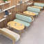 Banc de rangement pour restaurant