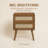 NTC MEL Solid Wood Nightstand with 2 Drawers, Handwoven Natural Rattan Bedside Table, Mid Century Modern Night Stand, Wooden Side Table for Bedroom, Easy Assembly, Teak Look-125492173-125492174