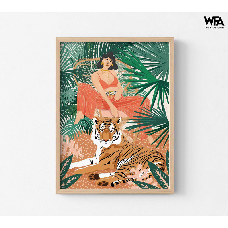 Tigre, reproduction d'art encadrée, peinture murale, décoration murale nature, impression d'art mural jungle, art mural encadré, art mural surdimensionné 18 x 24 po