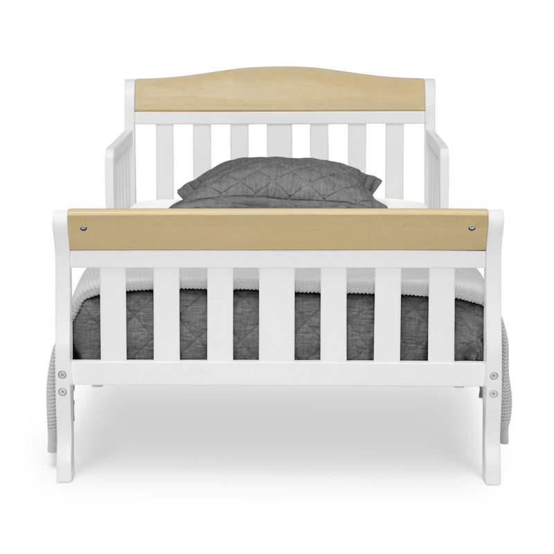 Lit pour tout-petit Canton, certifié Greenguard Gold, White/Natural