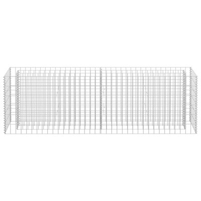 Gabion raised bed galvanized steel 180 x 50 x 100cm