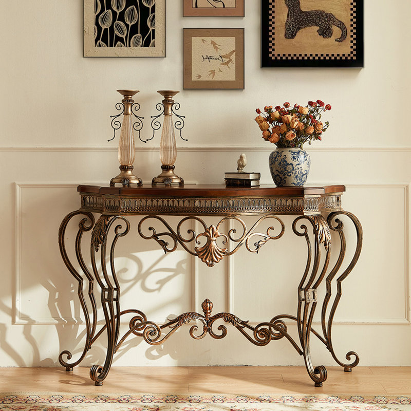 Console rétro exquise de style américain, H 32,7 po x l 53,1 po x P 15,7 po