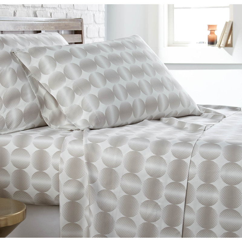 Ensemble de draps en microfibre Vilano Choice, Très grand californien, Gris