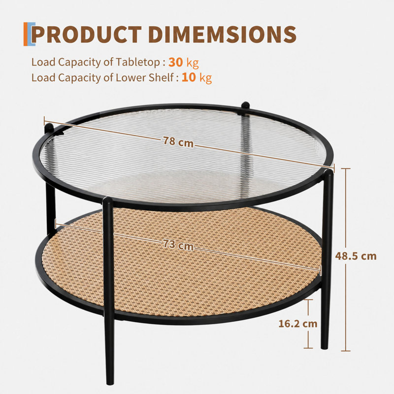 78cm Glass Top Console Table, Black, Black, Black