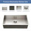 Évier de cuisine encastrable 33 po - 33 po x 19 po x 9 po - Évier de cuisine en acier inoxydable encastrable 16 pouces de profondeur 9 pouces